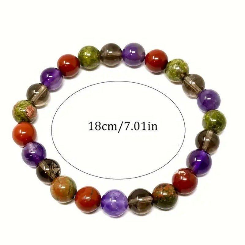 Twelve Constellations Bracelets Female Male Natural Stone Beaded