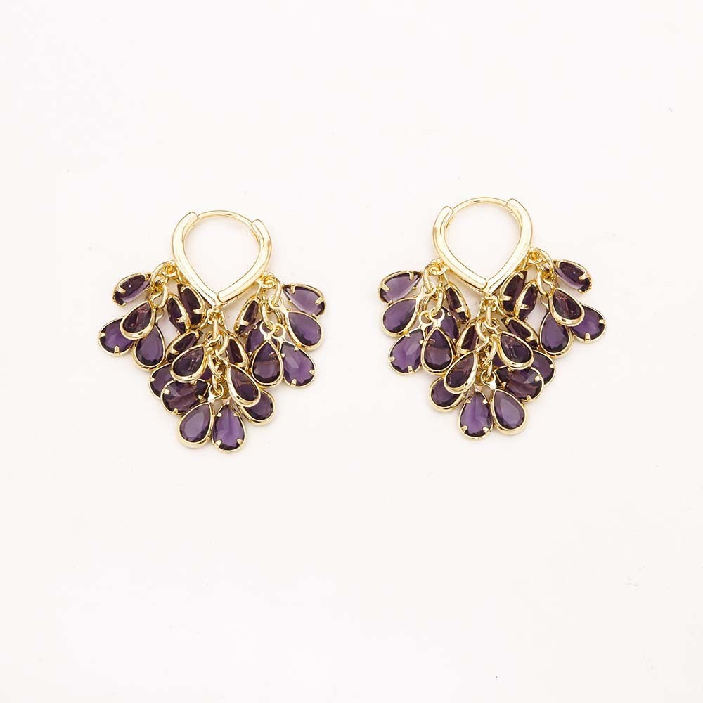 New Fashion Crystal Tassel Earrings Women