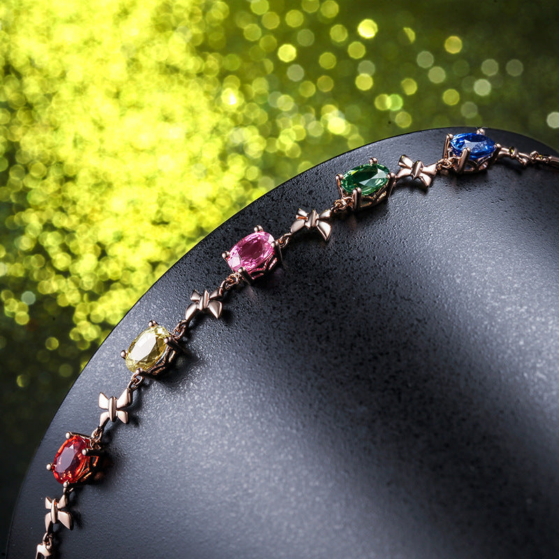 Colorful gemstone bracelet