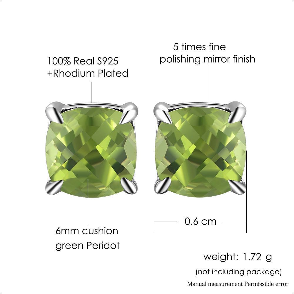 Gemstone cut stud earrings