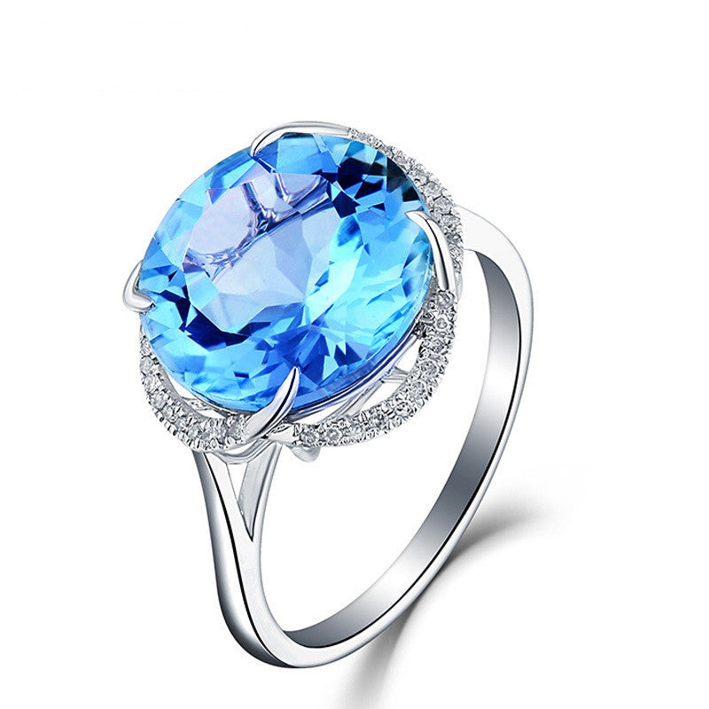 Topaz colored gemstone ring female