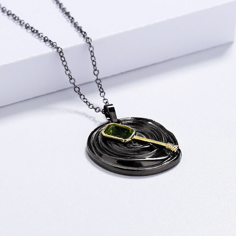 Autism Awareness Time Gemstone Necklace