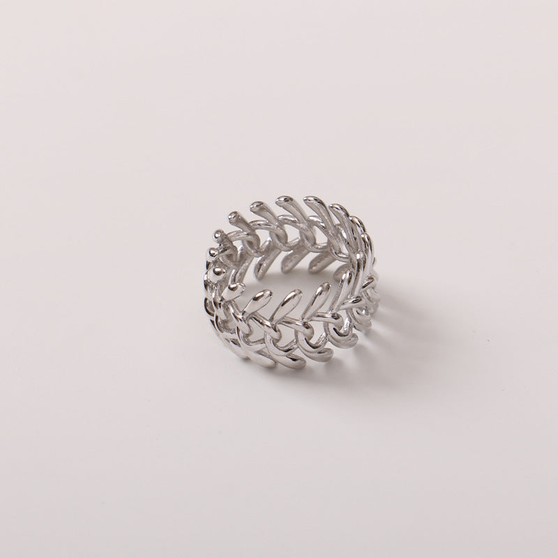 The Same Simple Gemstone Ring Combination Ring Female