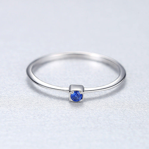 S925 sterling silver gemstone ring