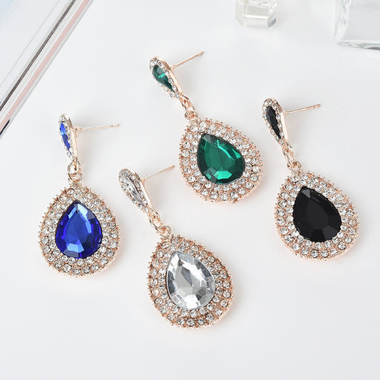 Women's Alloy Gemstone Earrings