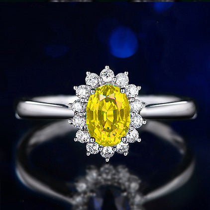 Colored Gemstone Princess Engagement Ring