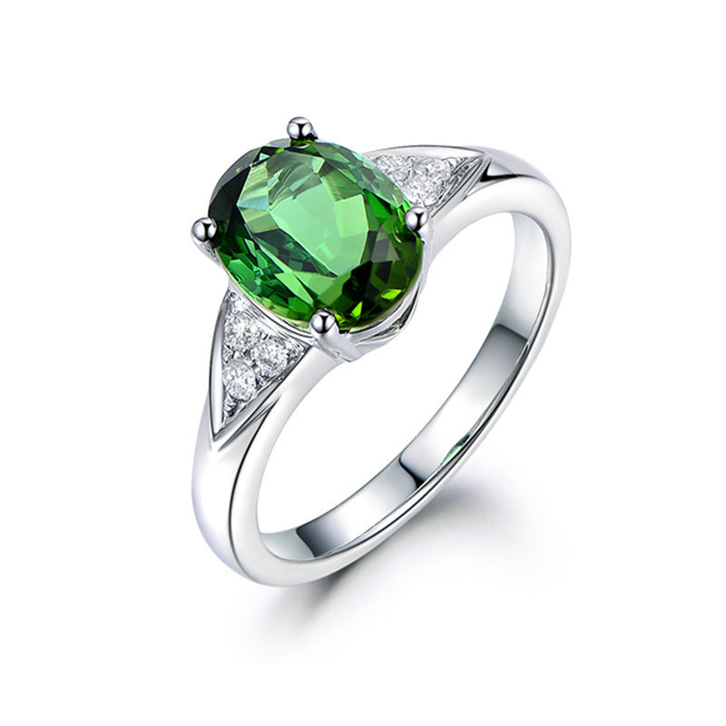 Simulation Tourmaline Gemstone Ring
