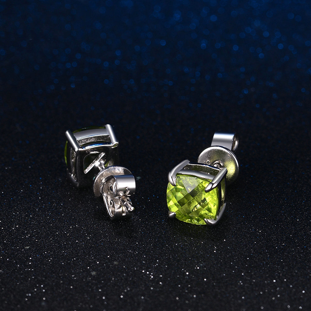 Gemstone cut stud earrings
