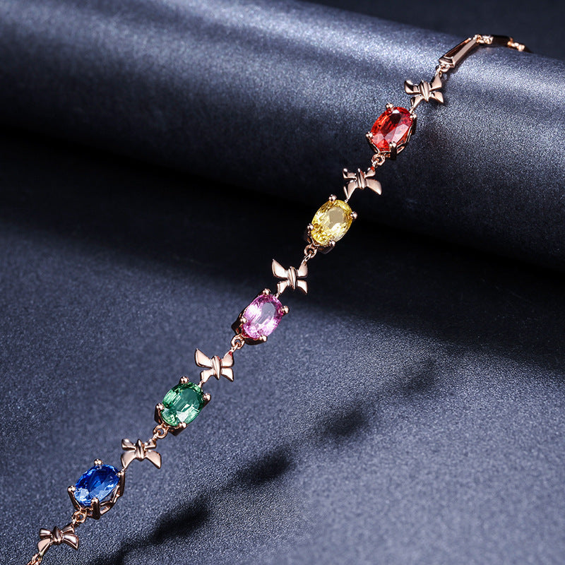 Colorful gemstone bracelet