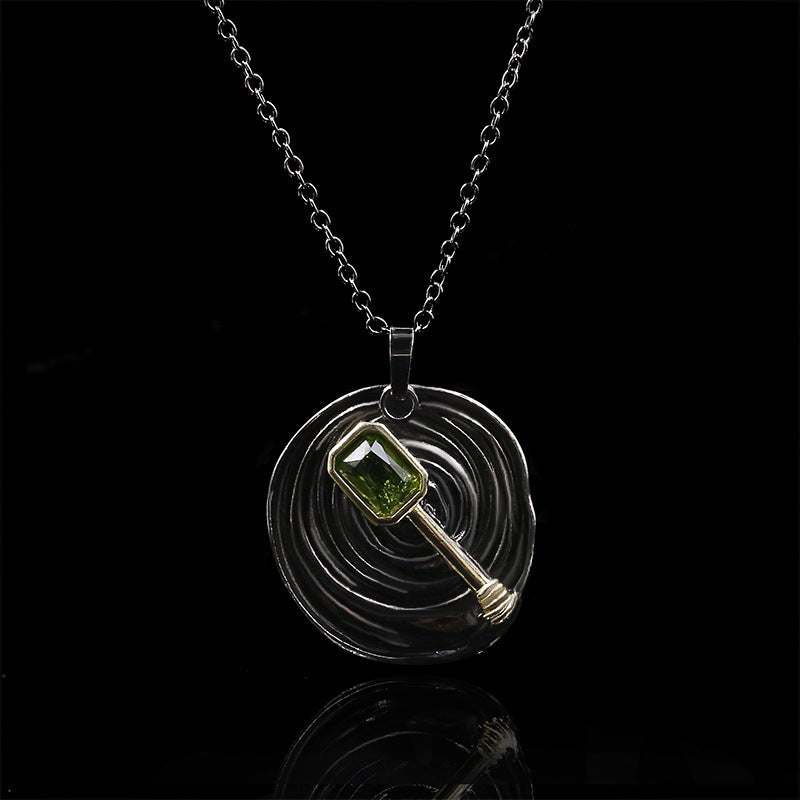 Autism Awareness Time Gemstone Necklace