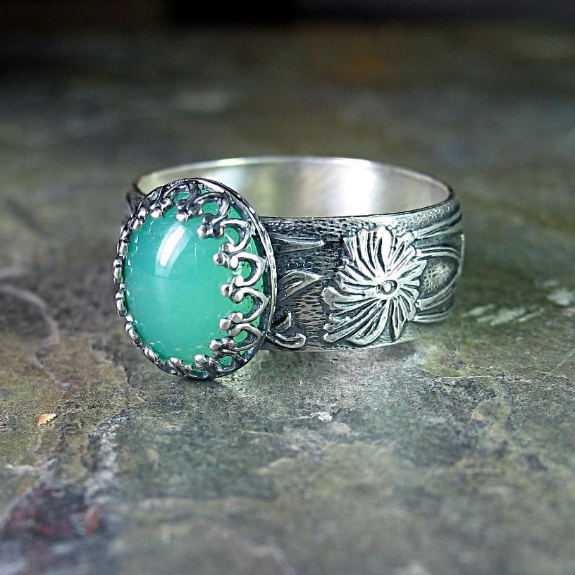 Fashion Vintage Lace Gemstone Ring