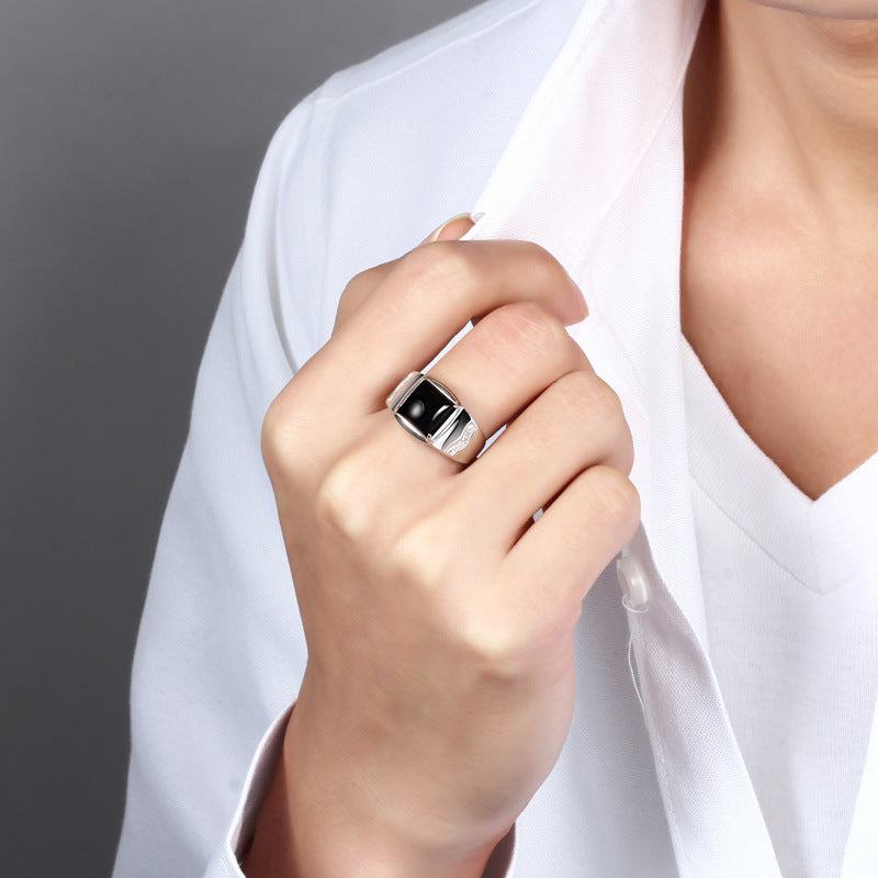 Fashion Men's Gemstone Ring Personality