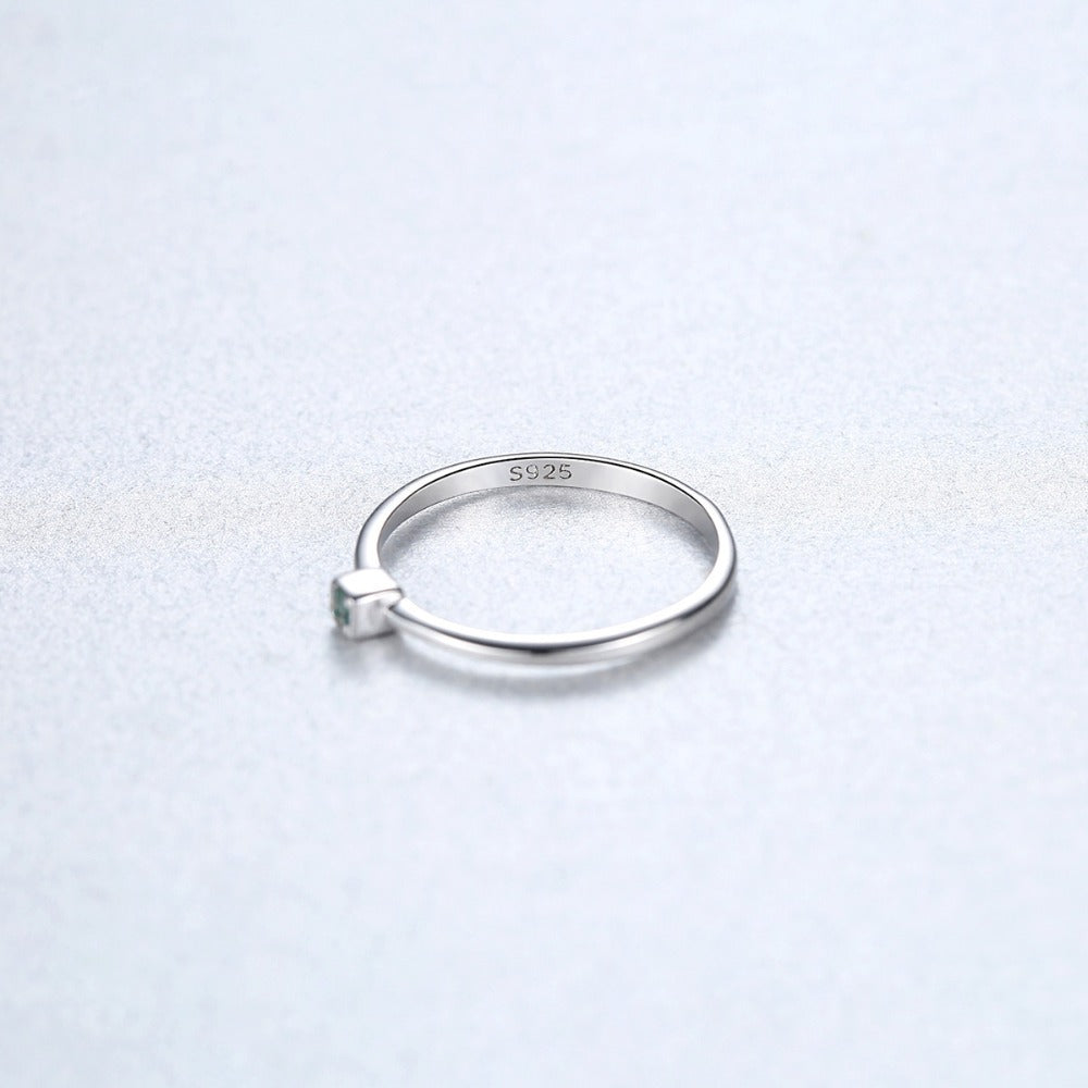 S925 sterling silver gemstone ring