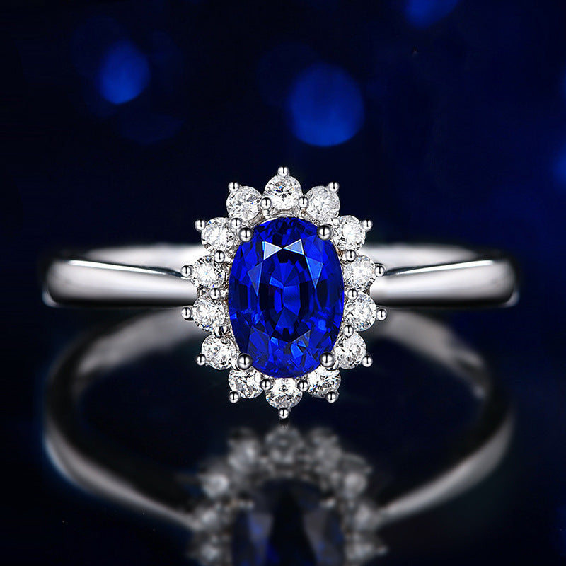 Colored Gemstone Princess Engagement Ring