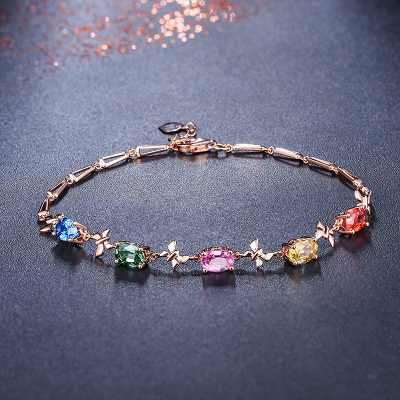 Colorful gemstone bracelet