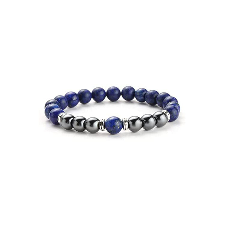 Tigereye Haematite Unisex Silver-strip Bracelet