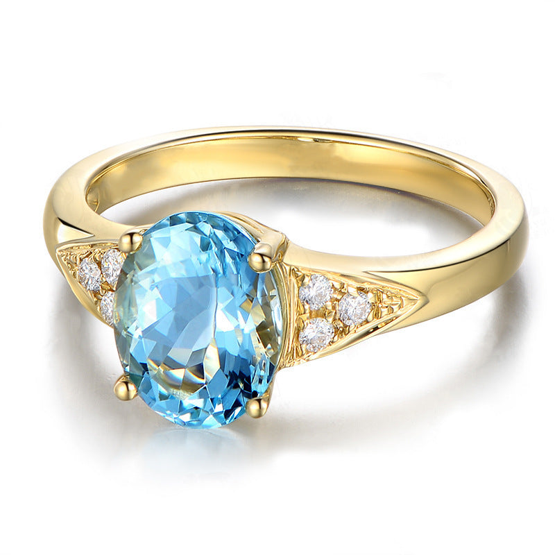 Simulation Tourmaline Gemstone Ring