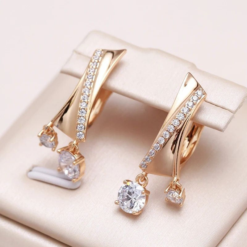Women's All-match Earrings Autumn New Fashion Anti-allergic Rose Gold