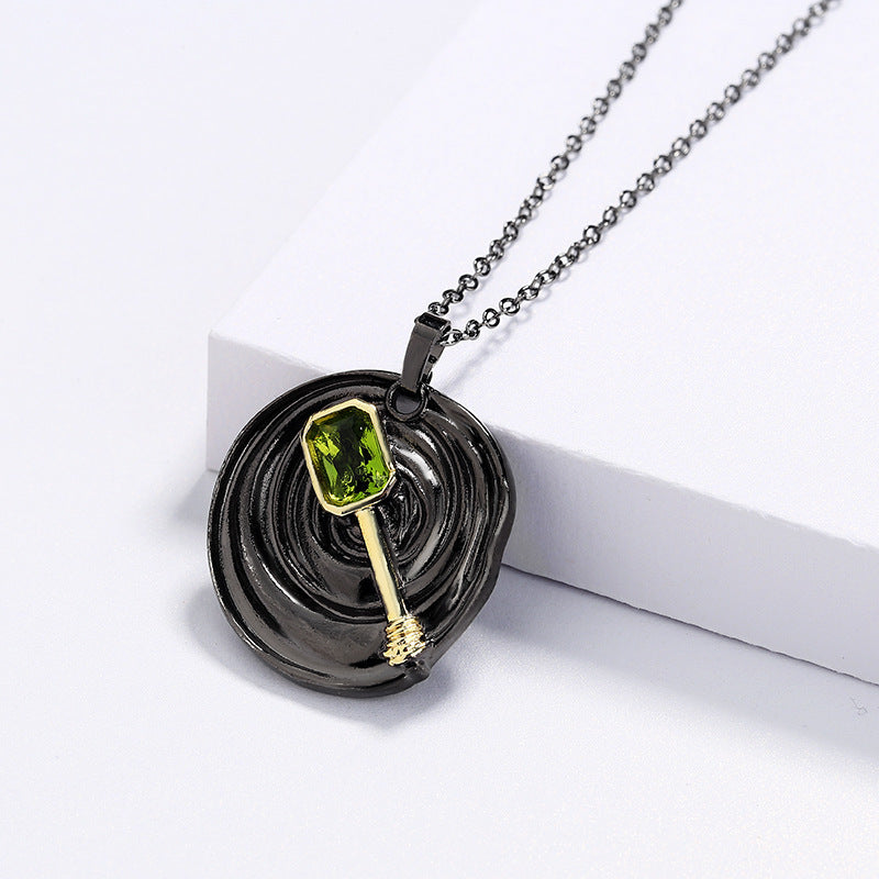 Autism Awareness Time Gemstone Necklace