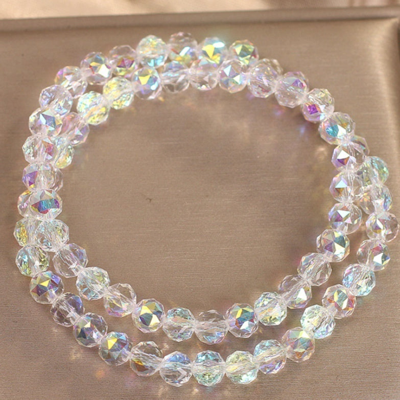 Double-layer Crystal Bracelet Women's Light Luxury Super Shiny White