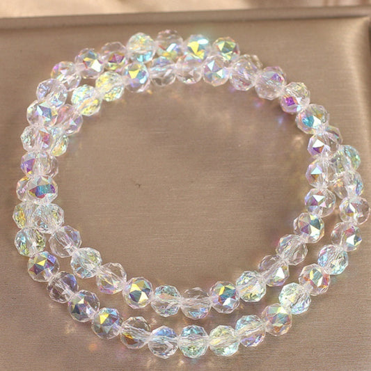 Double-layer Crystal Bracelet Women's Light Luxury Super Shiny White