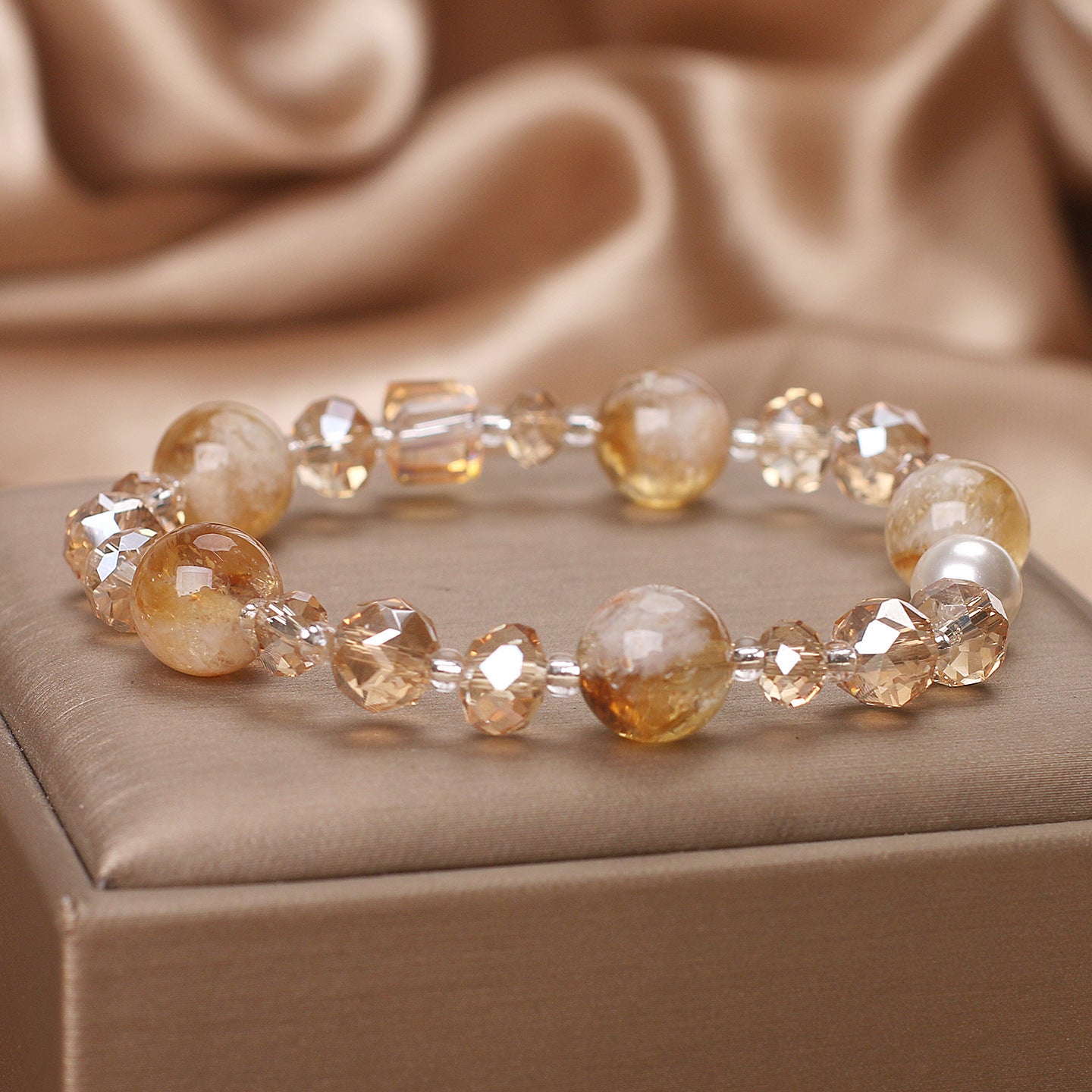 New Natural Lemon Crystal Citrine Bracelet Women's Light Luxury