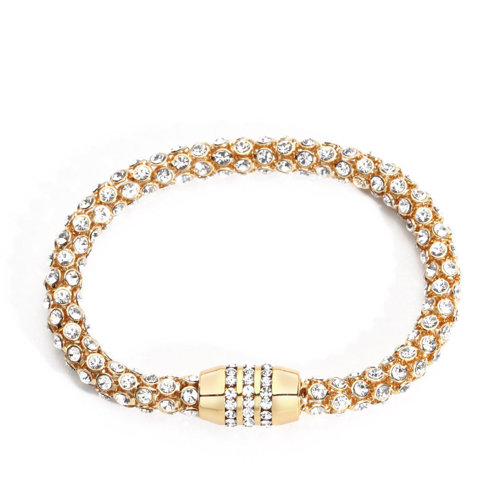 Colorful Diamond Magnetic Buckle Niche Colorful Crystal Bracelet