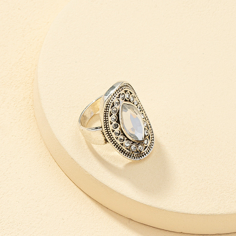 Fashion Personality Retro Ethnic Gemstone Ring