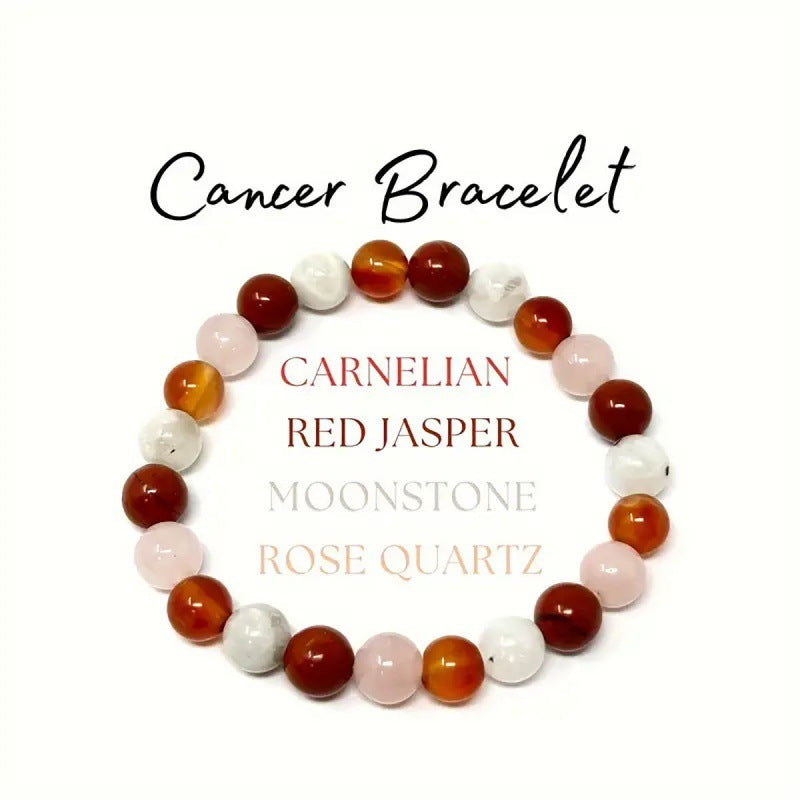 Twelve Constellations Bracelets Female Male Natural Stone Beaded
