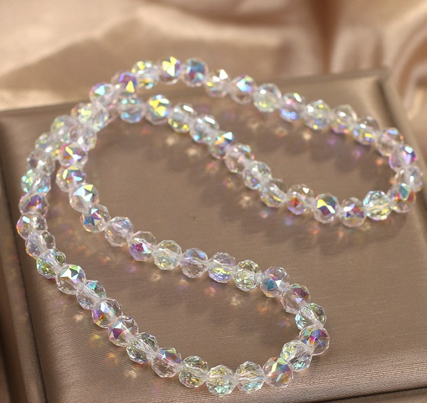 Double-layer Crystal Bracelet Women's Light Luxury Super Shiny White