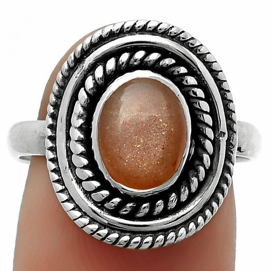 Natural Sunstone - Namibia Ring size-8 R-1097 SDR166210-0