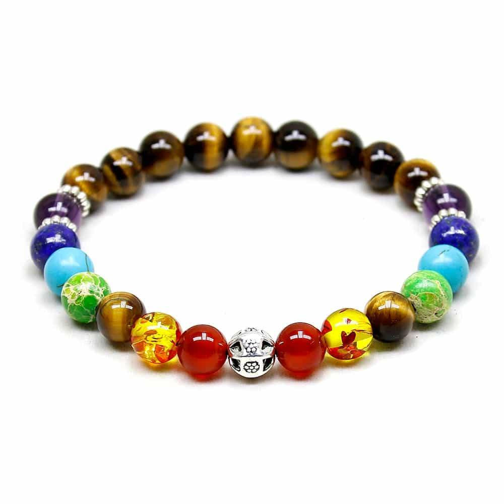 Tigereye Haematite Unisex Silver-strip Bracelet
