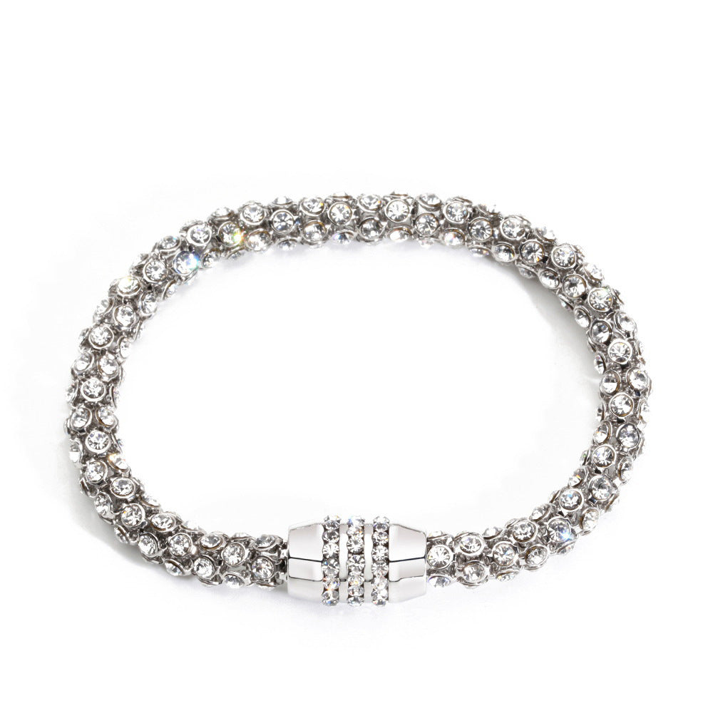 Colorful Diamond Magnetic Buckle Niche Colorful Crystal Bracelet