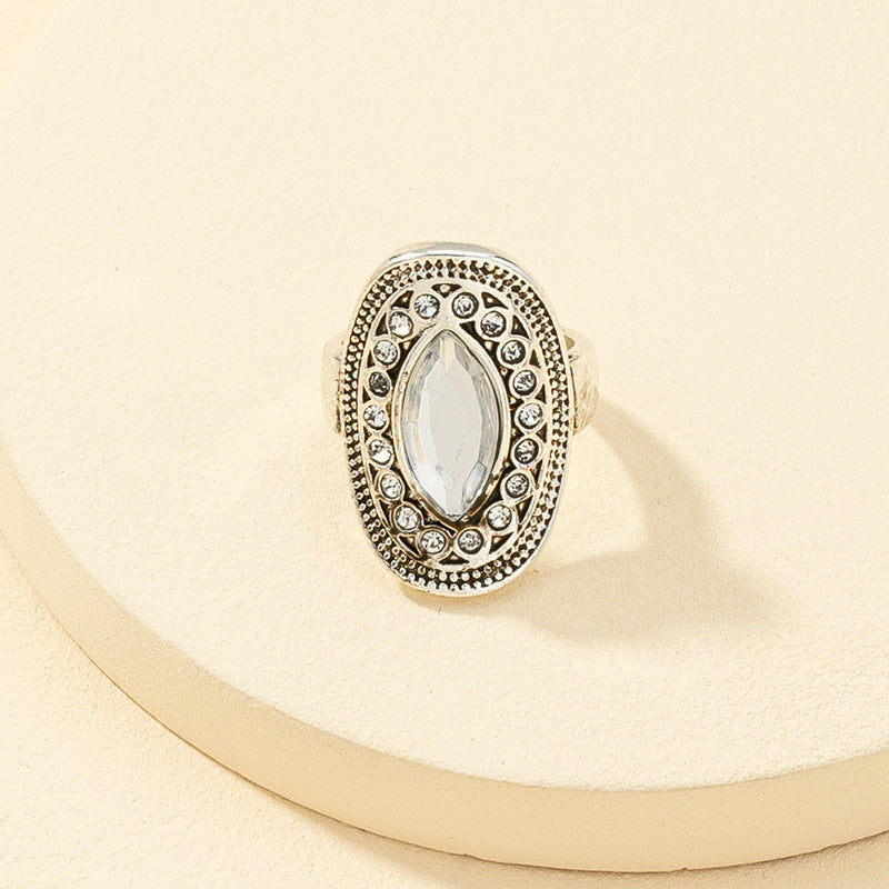 Fashion Personality Retro Ethnic Gemstone Ring