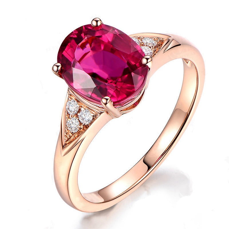 Simulation Tourmaline Gemstone Ring
