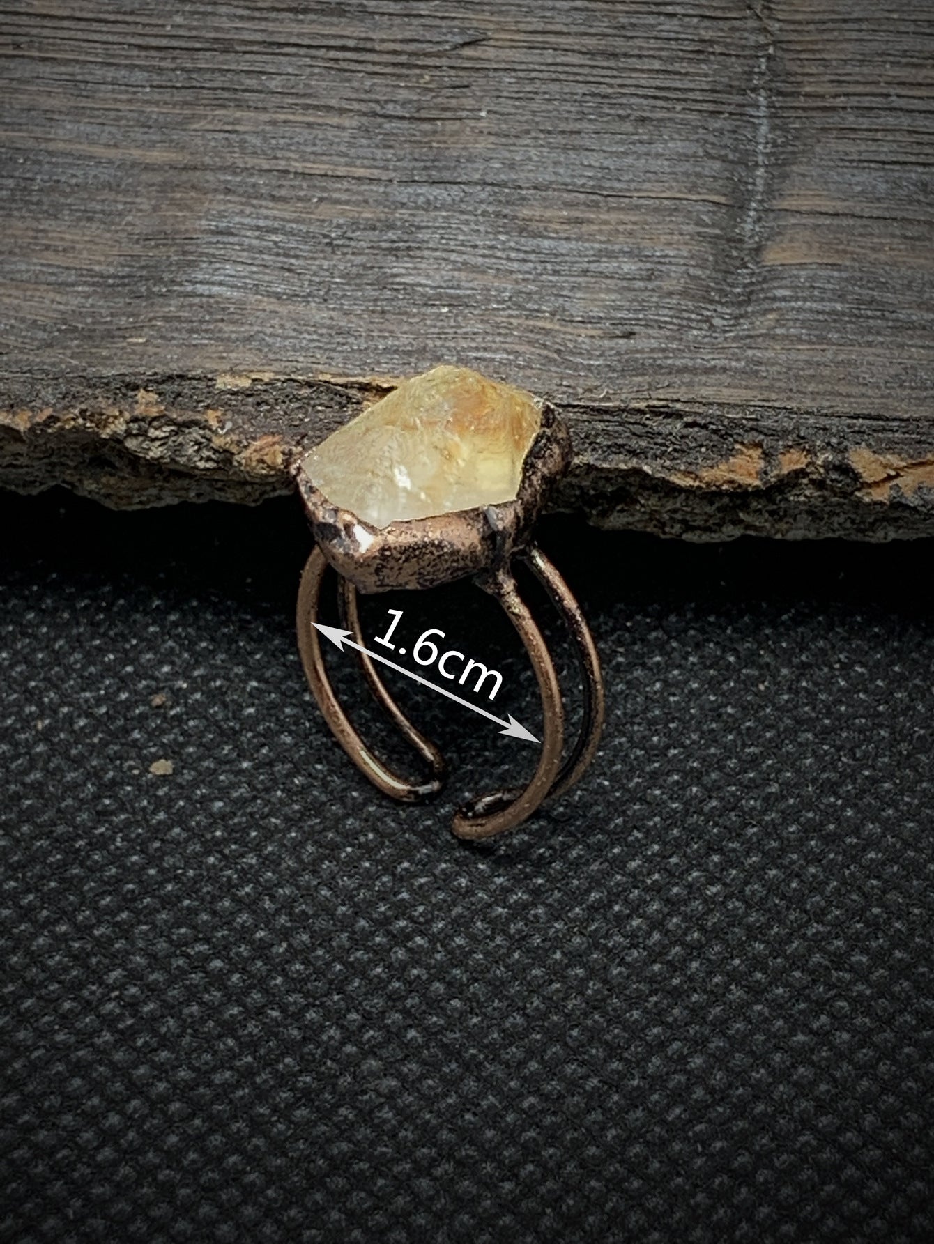 Retro Style Twelve Birthstone Natural Raw Gemstone Unshaped Opening Adjustable