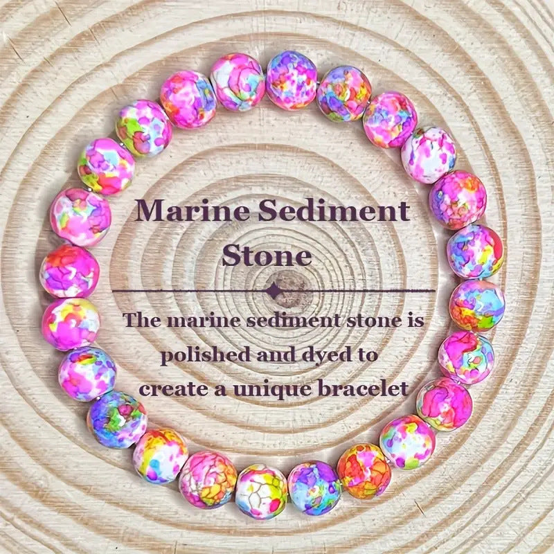 Xi Yin TK Bracelet Tigereye Amethyst Malachite Agate Watermelon Tourmaline Turquoise Bracelet