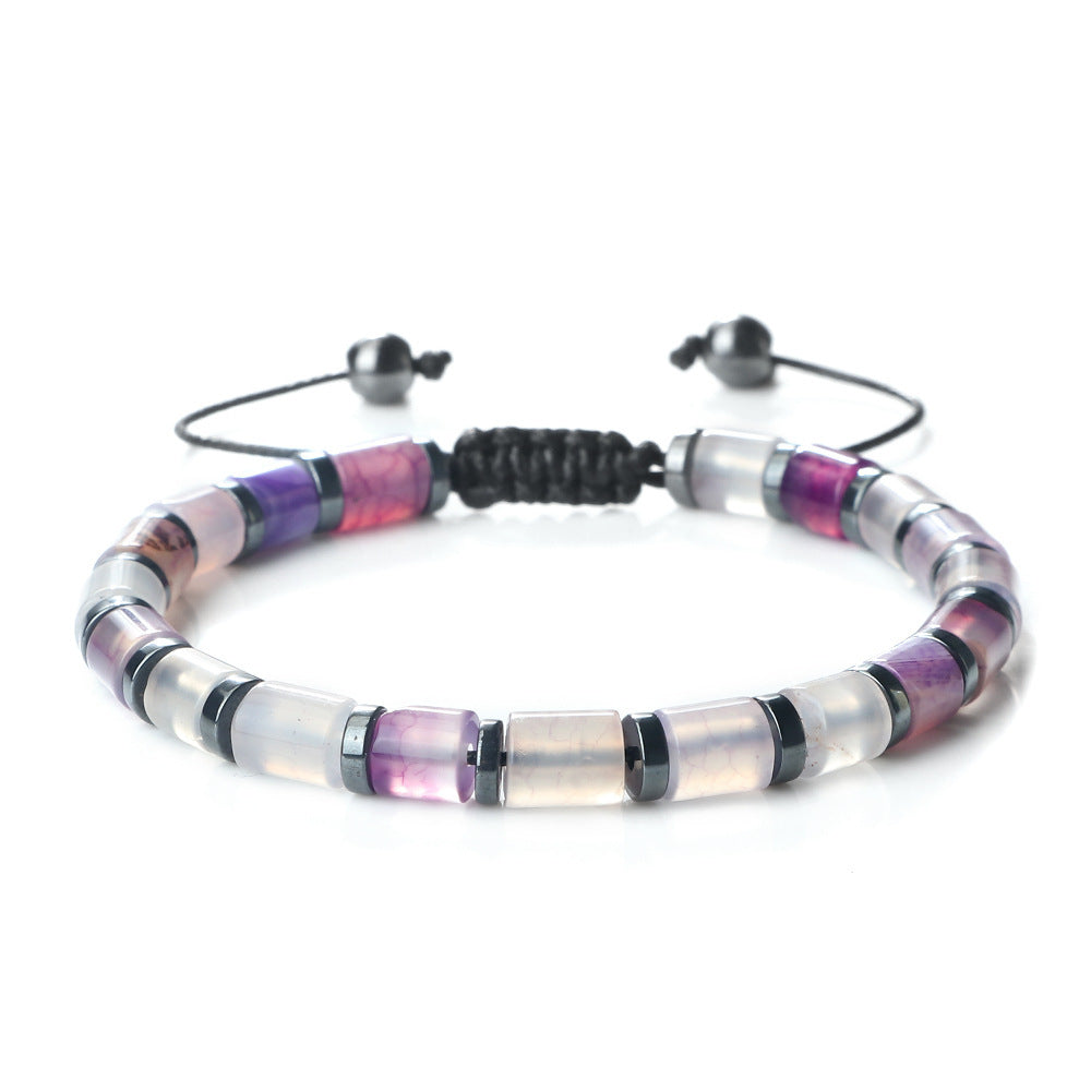Colorful Agate Stone Beaded High-grade Bohemian Adjustable Bracelet
