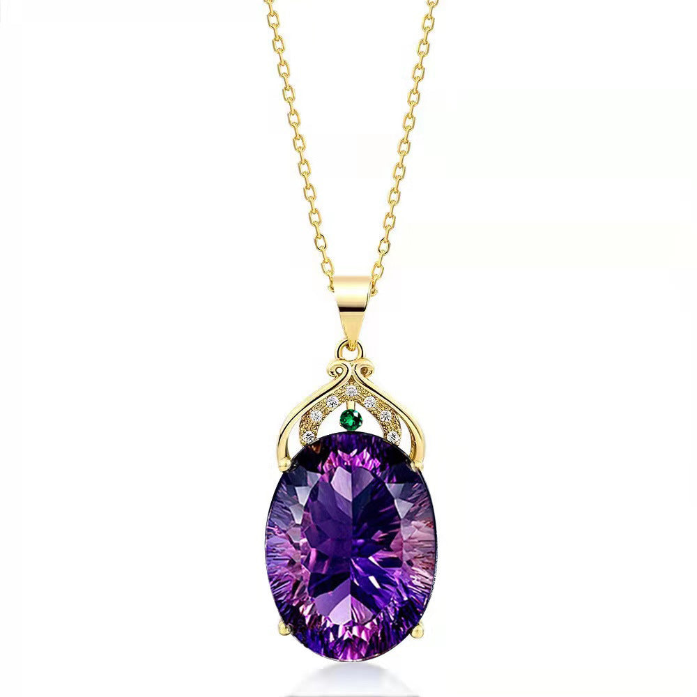 Stylish Pendant Ametrine Gemstone Necklace