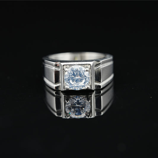 Moissanite Gemstone Ring Korean Fashion