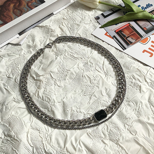 Double Layered Black Gemstone Overlay