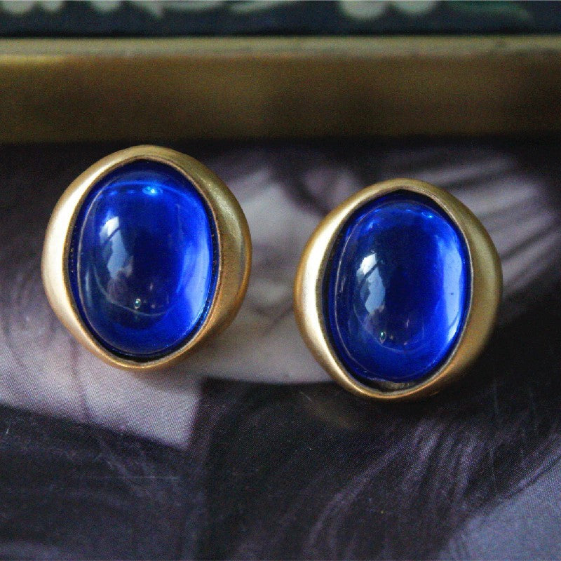 Vintage Imitation Gemstone Earrings Elegant