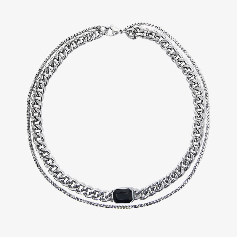 Double Layered Black Gemstone Overlay