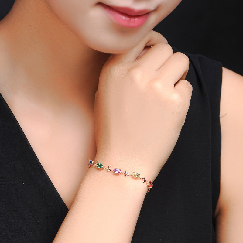 Colorful gemstone bracelet