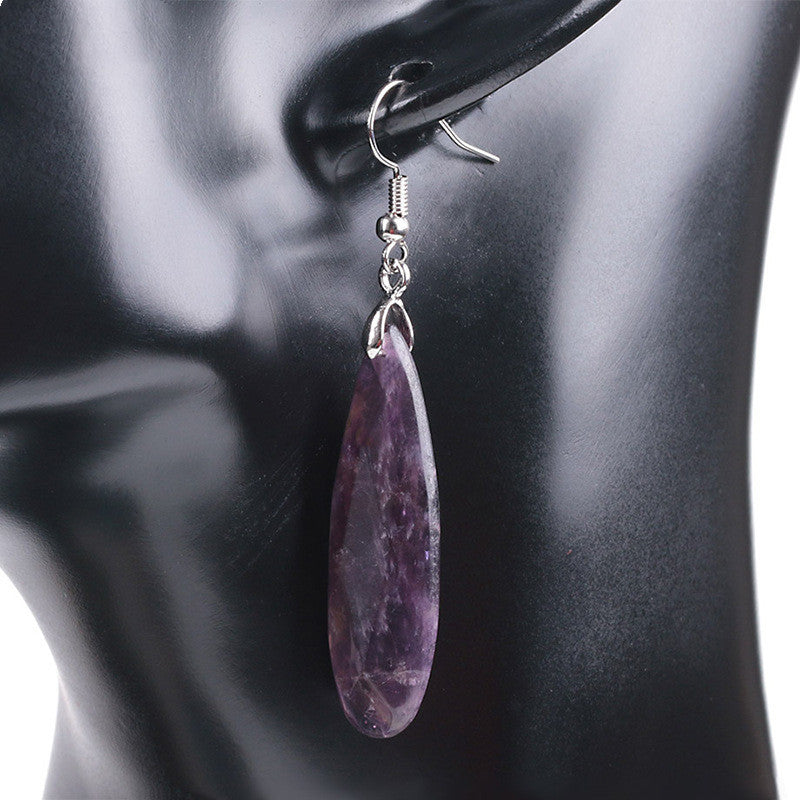 Natural gemstone earrings