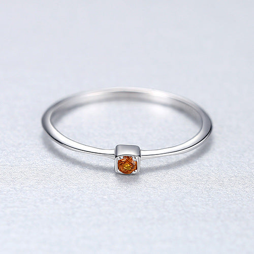 S925 sterling silver gemstone ring