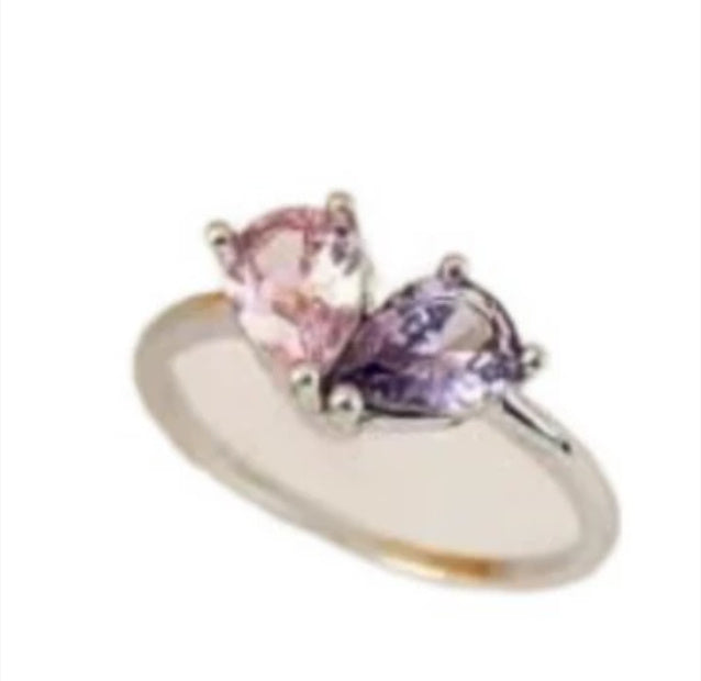 Fashionable Teardrop Gemstone Simple Women's Ring