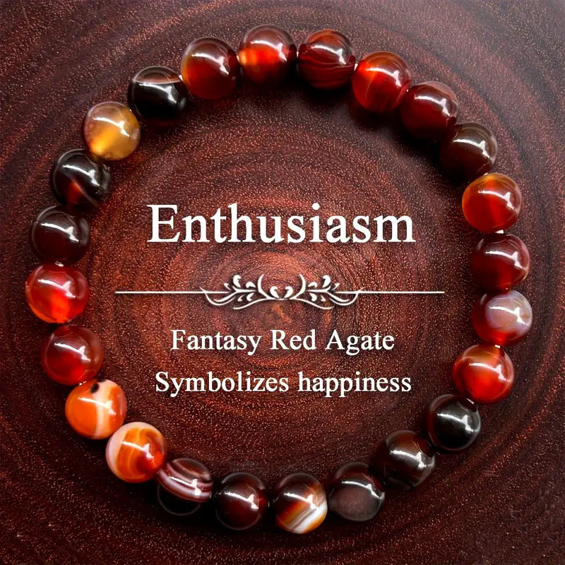 Xi Yin TK Bracelet Tigereye Amethyst Malachite Agate Watermelon Tourmaline Turquoise Bracelet