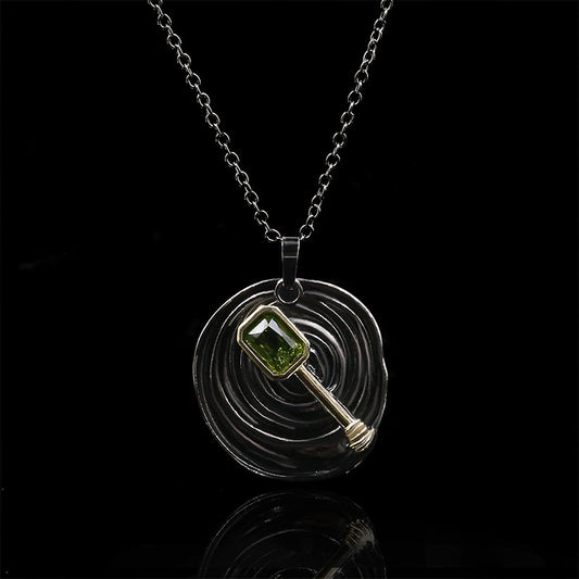 Autism Awareness Time Gemstone Necklace