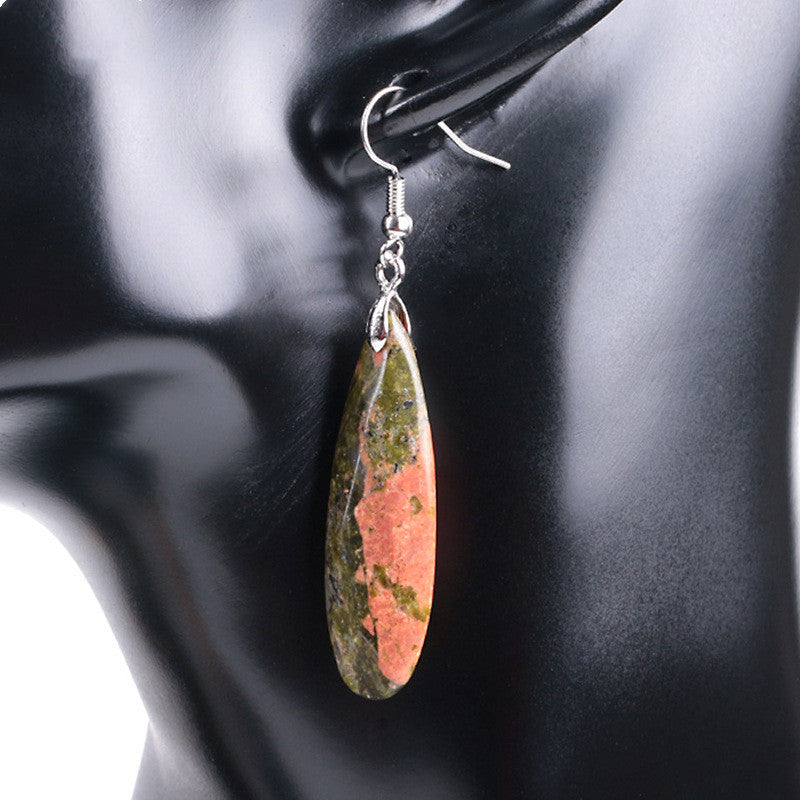 Natural gemstone earrings
